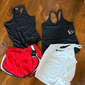 NWT Nike shorts and tank plus 2 more tanks